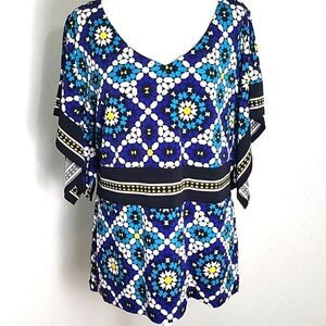 Style & Co. Colorful Blouse with Kimono Sleeves, Size 1X